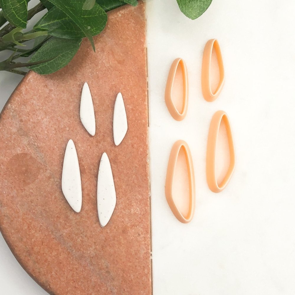 Pebble Dagger Clay Cutter | Organic Slim Mirror Set -