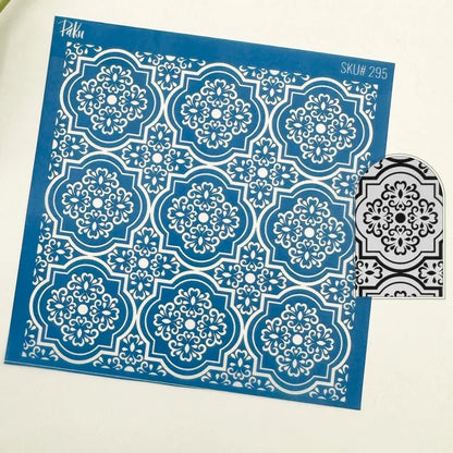 Portuguese Silkscreen Stencil | Spanish Tiles Inspired Pattern -