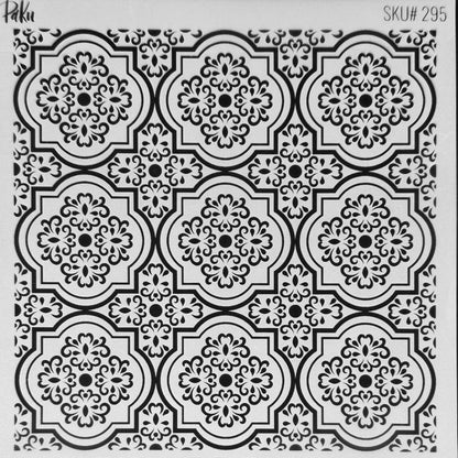 Portuguese Silkscreen Stencil | Spanish Tiles Inspired Pattern -