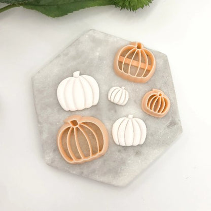 Pumpkin Clay Cutter | Embossed Inner Stamp Autumn Halloween -