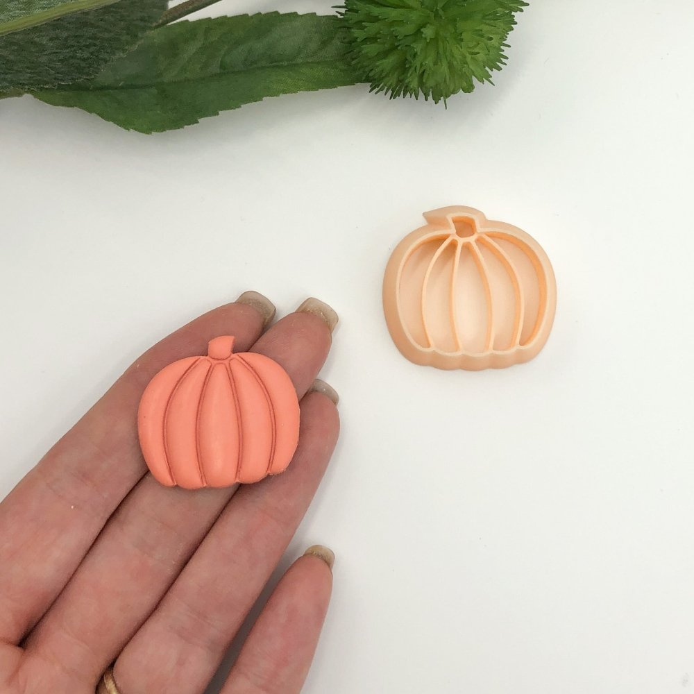 Pumpkin Clay Cutter | Embossed Inner Stamp Autumn Halloween -