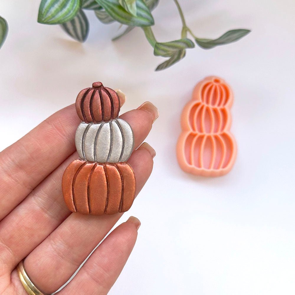 Pumpkin Stack Clay Cutter | Autumn, Fall, Halloween Inspired | Wobbly Stacked -