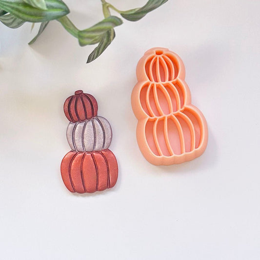 Pumpkin Stack Clay Cutter | Autumn, Fall, Halloween Inspired | Wobbly Stacked -