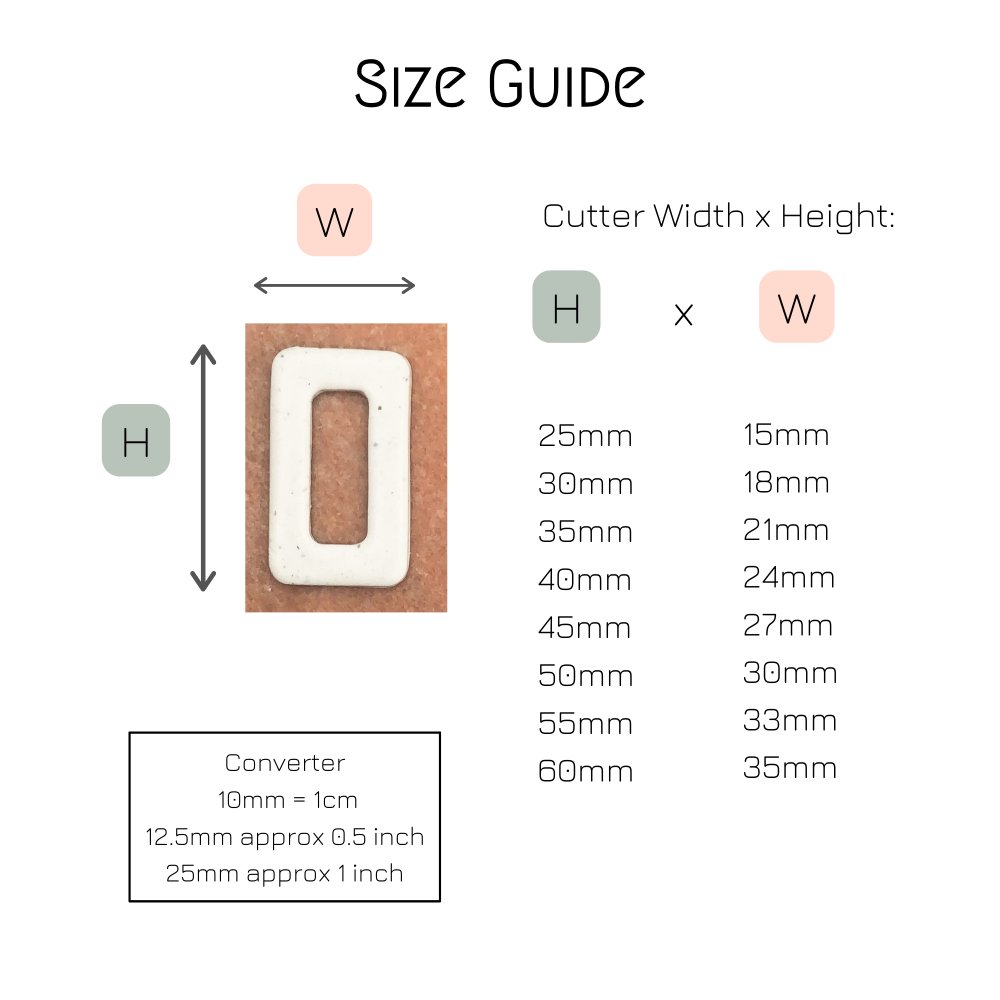 Rectangle Rounded Corner Donut Clay Cutter -