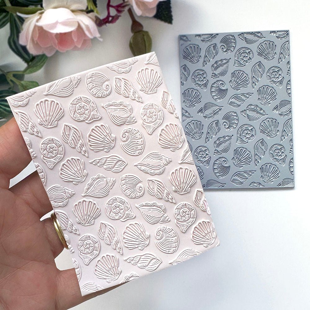 Seashells Texture Stamp | Shells Rubber Embossing Mat -