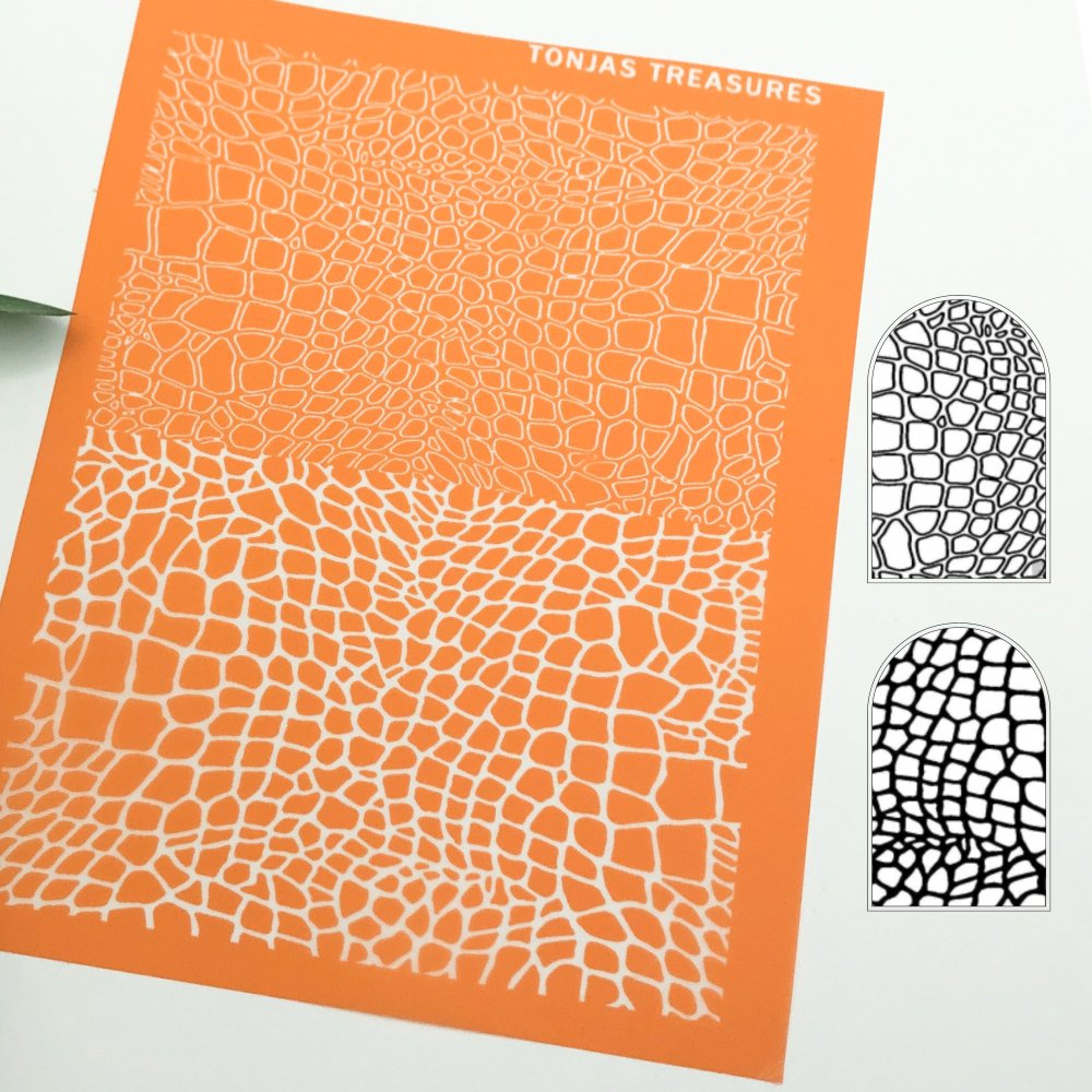 Snakeskin Reversed Duo Silkscreen Stencil | Animal Print Snake Skin -