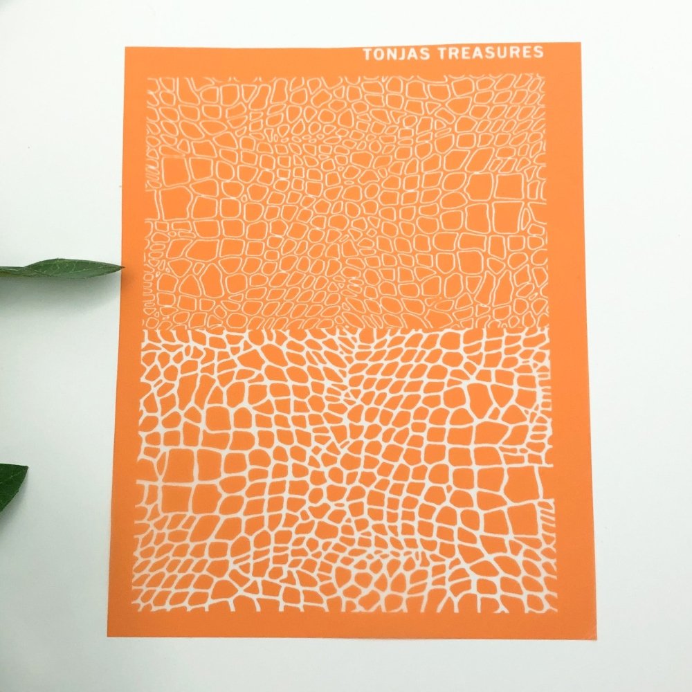 Snakeskin Reversed Duo Silkscreen Stencil | Animal Print Snake Skin -