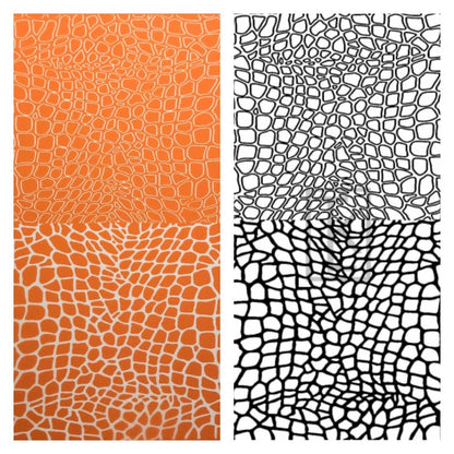 Snakeskin Reversed Duo Silkscreen Stencil | Animal Print Snake Skin -