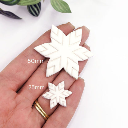 Snowflake Clay Cutter | Embossed Inner Imprint -