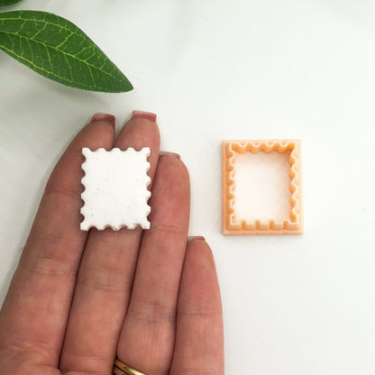 Stamp Clay Cutter | Rectangle | Decorative Edge Shape -