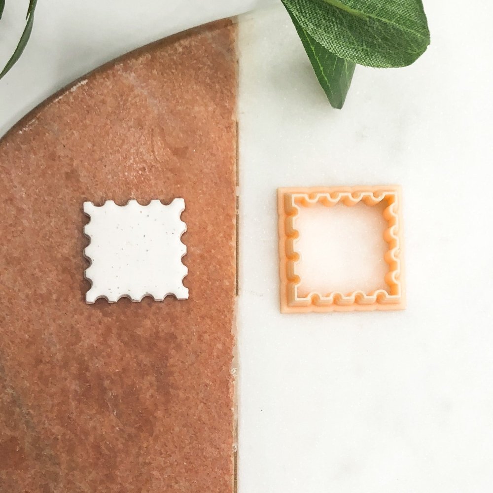Stamp Clay Cutter | Square | Decorative Edge Shape -