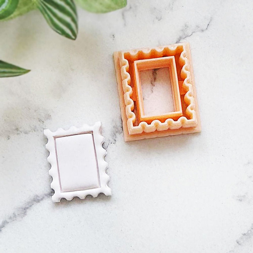 Stamp Inner Border Clay Cutter | Rectangle Frame | English Postage ...