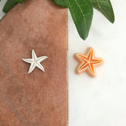 Starfish Clay Cutter | Embossed Inner Stamp -
