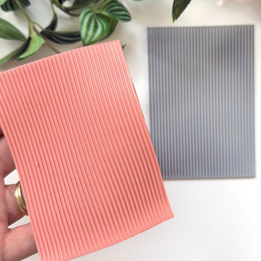 Emboss Rubber Stripes 1 Texture Stamp | Thin 1mm Lines Rubber Embossing Mat | Kaly ...