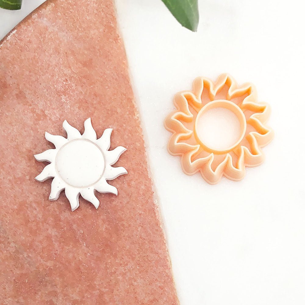 Sun Clay Cutter | Inner Embossed Circle -