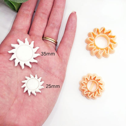 Sun Clay Cutter | Inner Embossed Circle -