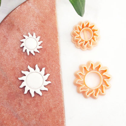 Sun Clay Cutter | Inner Embossed Circle -