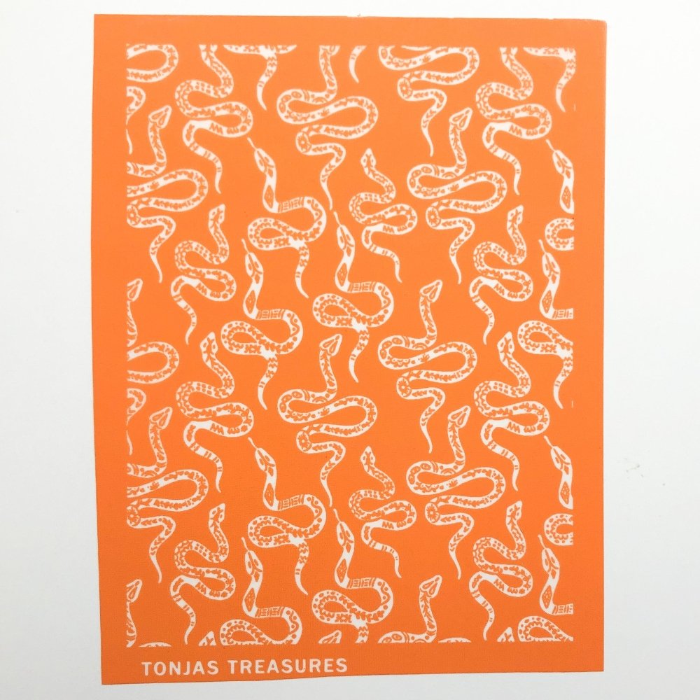 Tattoo Snakes Silkscreen Stencil -