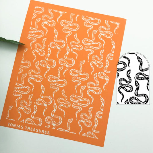 Tattoo Snakes Silkscreen Stencil -