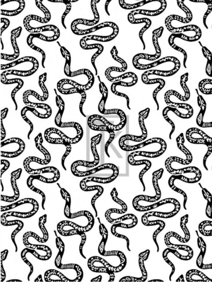 Tattoo Snakes Silkscreen Stencil -