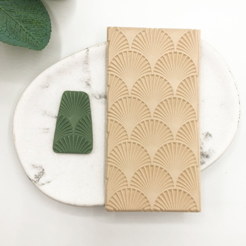 Texture Tile Mat Fan-Tastic | Cool Tools US Embossing Rubber Stamp -