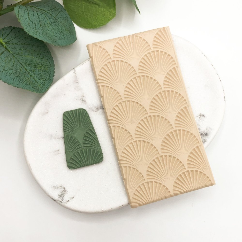 Texture Tile Mat Fan-Tastic | Cool Tools US Embossing Rubber Stamp -