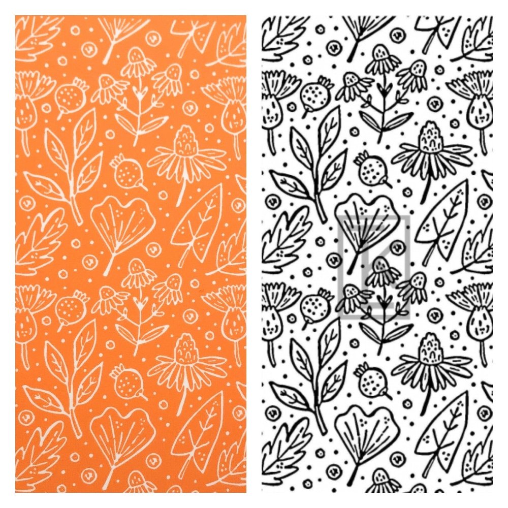 Thistle & Cornflower Silkscreen Stencil | Wildflowers and Leaves -