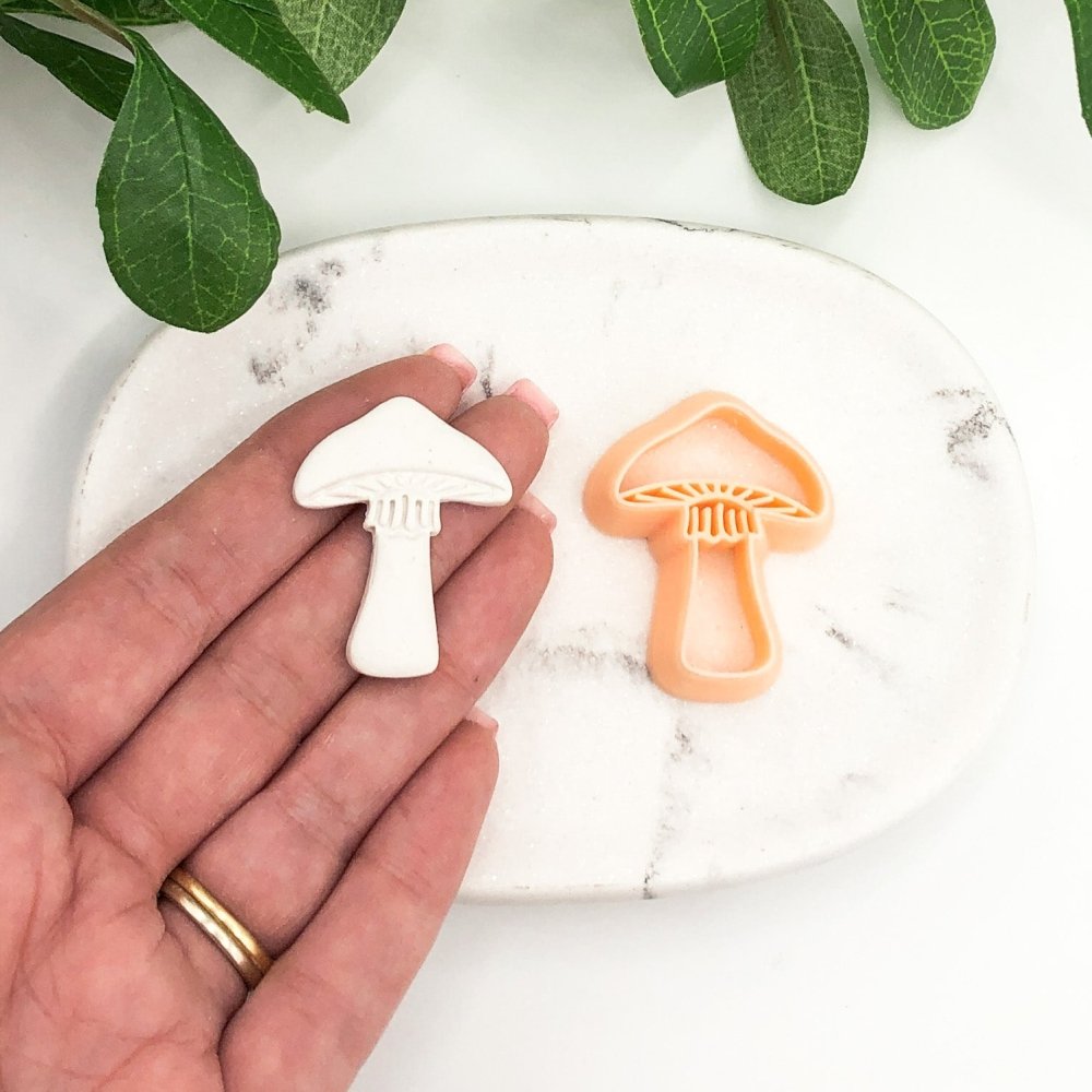 Toadstool Clay Cutter | Embossed Mushroom -