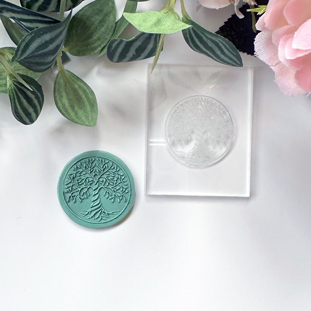 Tree of Life Texture Stamp | Acrylic Clear Embossing Plate -