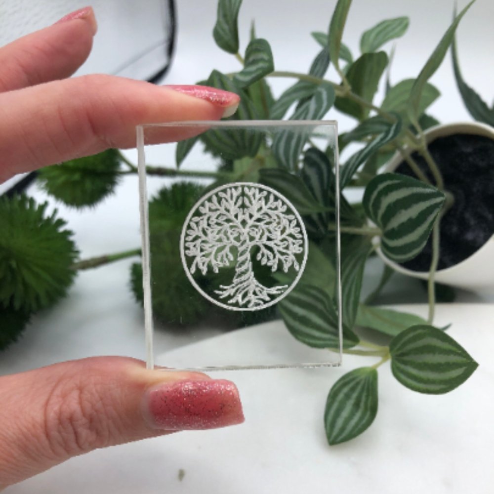 Tree of Life Texture Stamp | Acrylic Clear Embossing Plate -