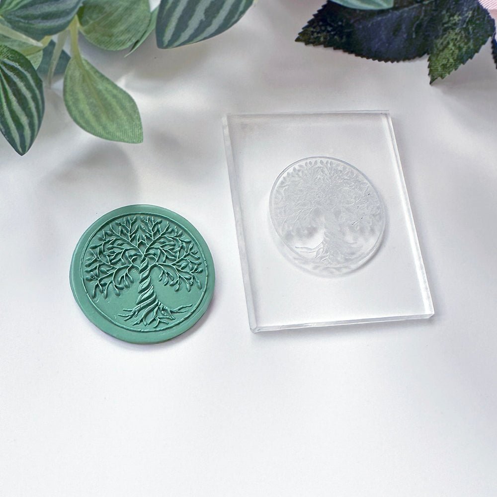 Tree of Life Texture Stamp | Acrylic Clear Embossing Plate -