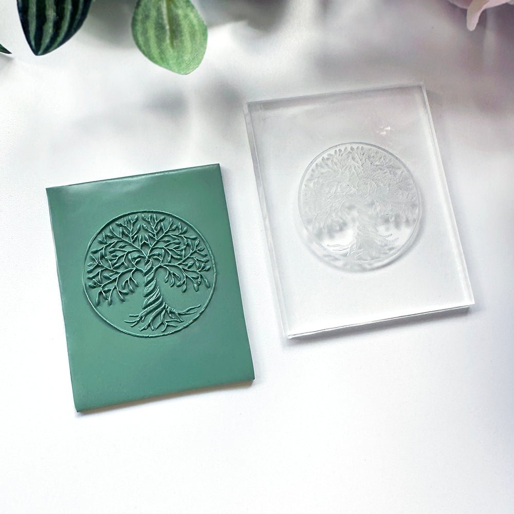 Tree of Life Texture Stamp | Acrylic Clear Embossing Plate -