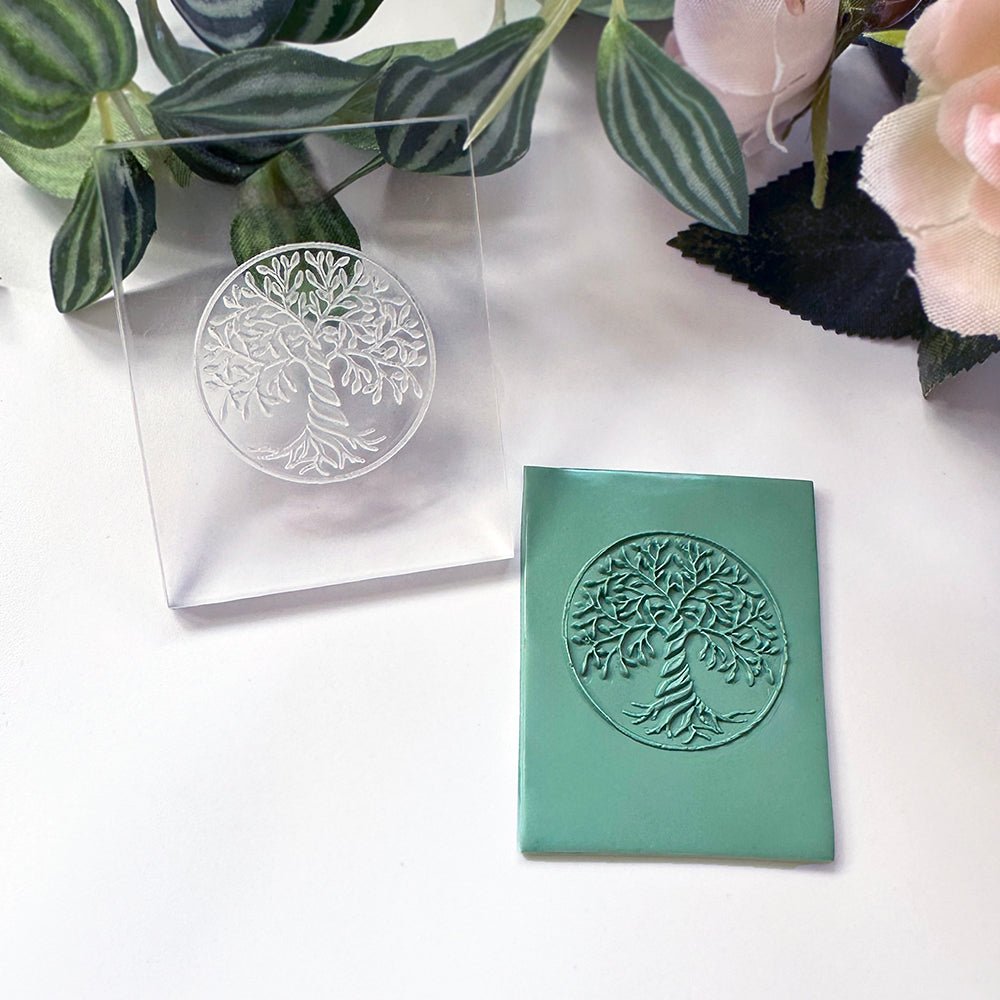 Tree of Life Texture Stamp | Acrylic Clear Embossing Plate -