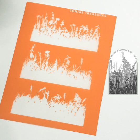 Wildflower Silhouettes Layering Silkscreen for Polymer Clay -