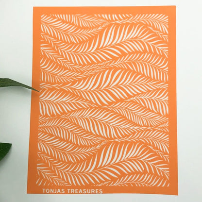Willow in the Wind Silkscreen Stencil | Flowing Leaves -