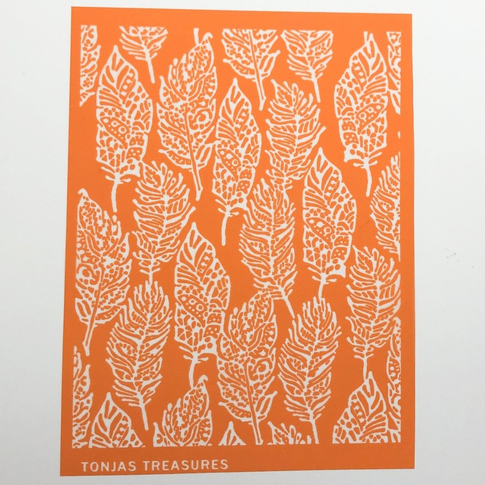 Zen Feathers Silkscreen Stencil -